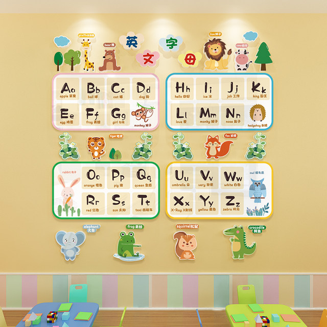 26 English Alphabet Wall Stickers for Children's Rooms, Kindergarten ...