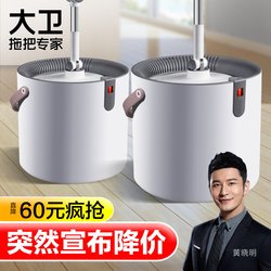 David's Hands-Free Mop for Home Use, 2023 New Model, Automatic Rotating Mop with Single Bucket, Lazy Person's One-Step Floor Cleaning Magic Tool