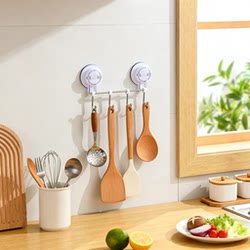 Kitchen Suction Cup Wide Storage Rack, No-Drill Wall-Mounted Spice Rack, Multifunctional Household Storage Shelf