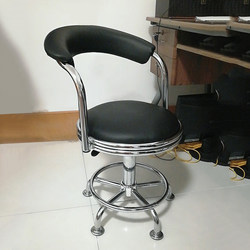 Bar Stool with Backrest, Adjustable Height, Round Stool, Modern Minimalist High Stool, Swivel Stool, Hospital Lab Stool, Work Chair