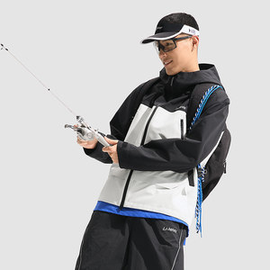 
Li Ning Shoes 2025 Spring Men's Water-Repellent Hooded Sports Jacket Loose Casual Jacket AFDU689