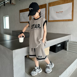 Boys' Short-Sleeved T-Shirt Summer Suit Kidsren's Clothing Boys' Clothes Vest Tops Big Kidsren's Men's Clothing 2026 New Style