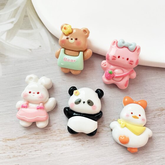 
[Animal Series] Cartoon resin diy accessories Internet celebrity jewelry mini simulation material hair accessories handmade products