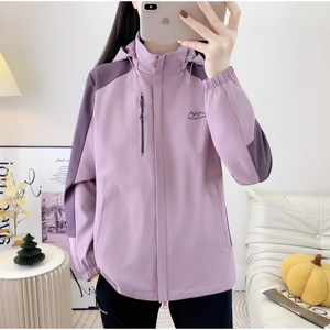 
Fengxuelang Spring and Autumn New Jacket Women's Thin Sports Windproof Mesh Breathable Outdoor Mountaineering Wear Soft Shell Jacket