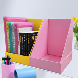 Creative File Rack Desktop Storage Wooden Magnetic Detachable Book Stand Box Large Thickened File Holder Document Frame