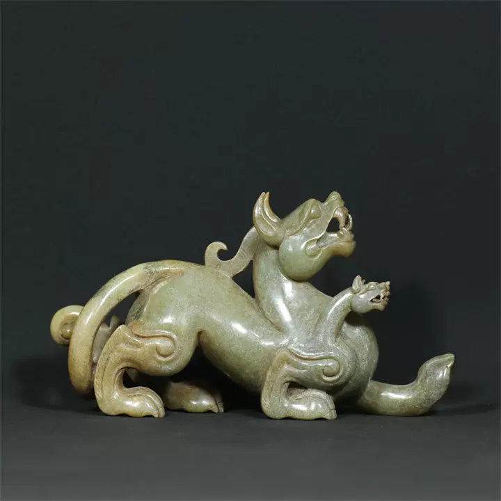 古玩古董汉代老玉器和田玉【玉马马到功成】摆件古玉老玉包邮