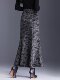 2024 autumn and winter new high-waist slim hip skirt for women mid-length fishtail skirt temperament printed one-step skirt
