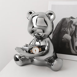 Beihanmei Light Luxury Storage Bear Figurine Nordic Entryway Key Decoration Living Room Home Ceramic Housewarming Gift