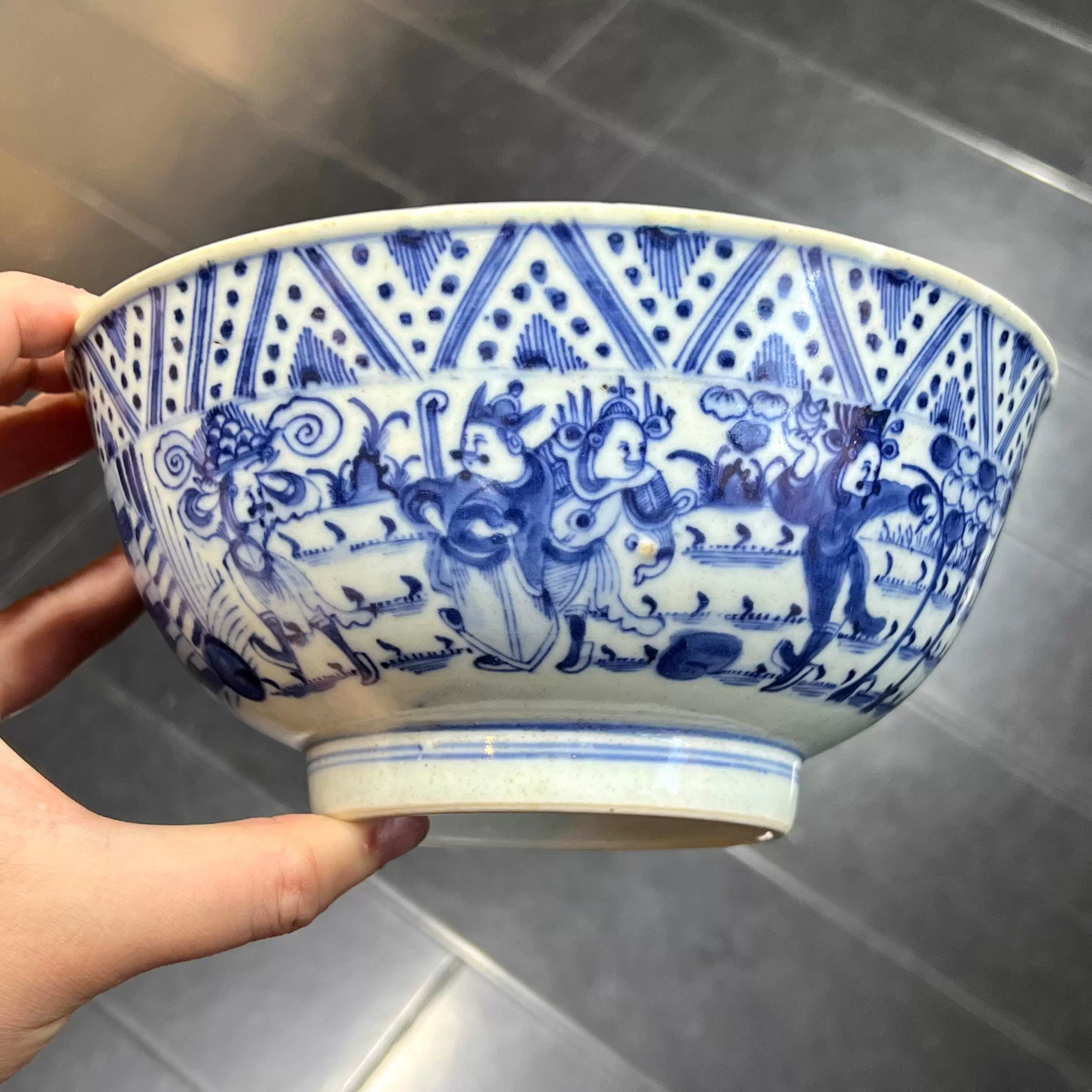 清光绪官窑粉彩花卉纹敞口碗古董古玩古瓷器收藏品包老保真粉彩