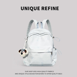 2025 New Style School Bag for College Students, Female High School Students, Junior High School Girls, ins High-Value Small Backpack for Class, Double Shoulder Bag