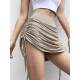 Open-shift without zipper customization and no withdrawal fitness girl naked high-waist sports shorts hip drawstring half