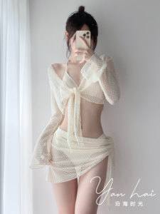 Swimsuit for women, pure desire ins style sexy spa split four-piece bikini with small breasts gathered, slim resort swimsuit