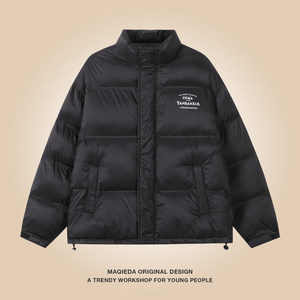 
Macheda men's and women's simple letter printed couple's cotton clothes winter American thickened cotton clothes to keep warm and cold-proof cotton jackets