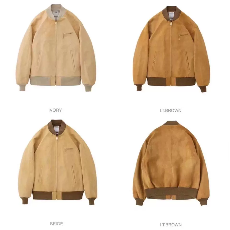 visvim VARSITY JKT SUEDE IT 山羊革 低価格 - ジャケット・アウター