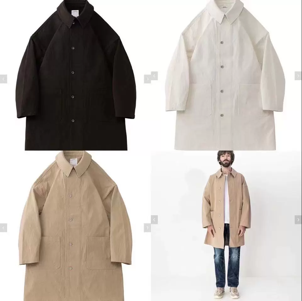 VISVIM VARJAK SHOP COAT 長版做舊帆布風衣外套21AW-Taobao