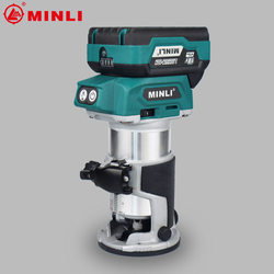 Minli Manufacturer Direct Sales Brushless Lithium Battery Trimming Machine Multifunctional Slotting Tool Trimming Hole-Digging Engraving Machine Small Router