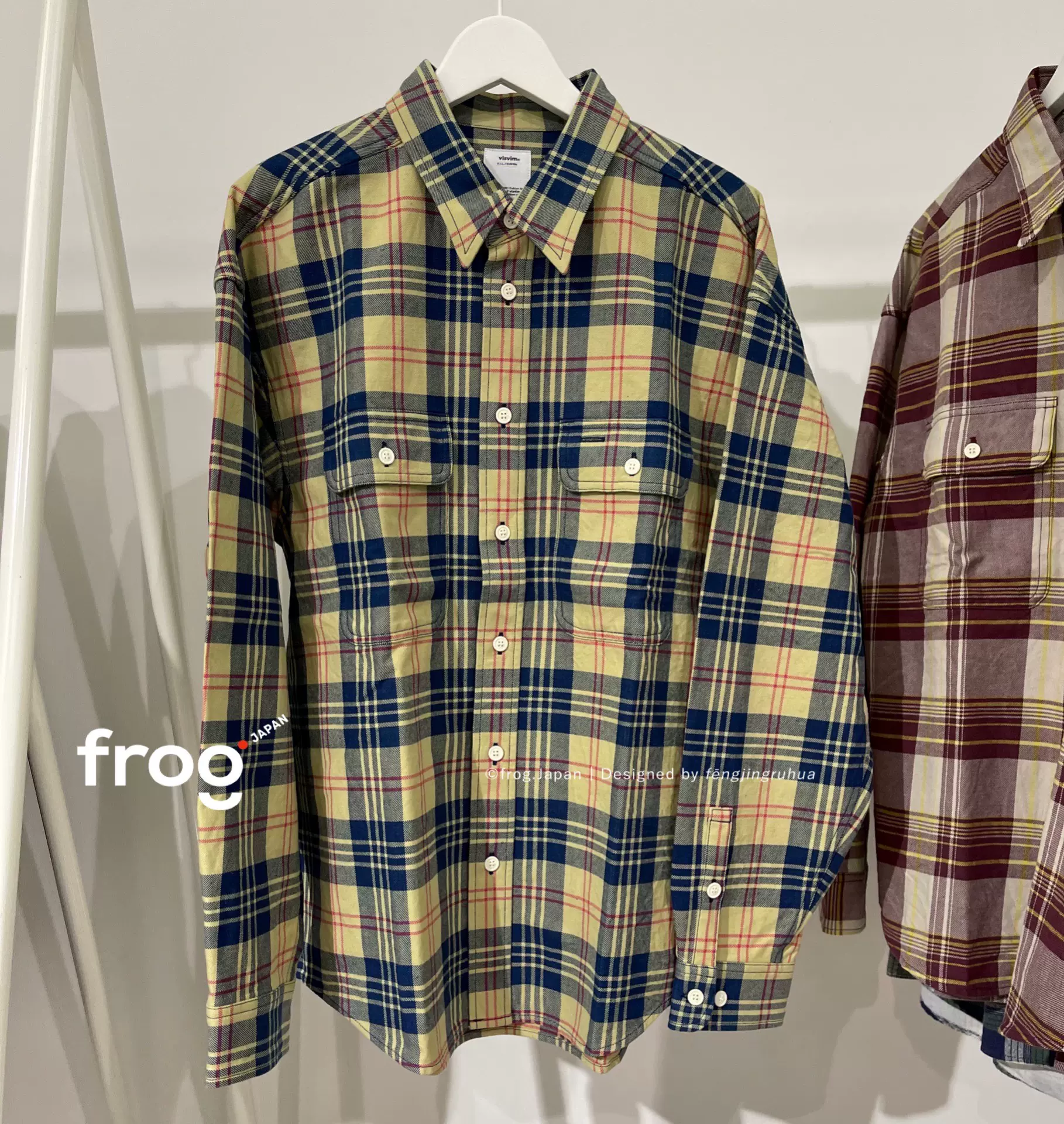 订购VISVIM LUMBER CHECK L/S 天然染色做旧格子衬衫21AW-Taobao