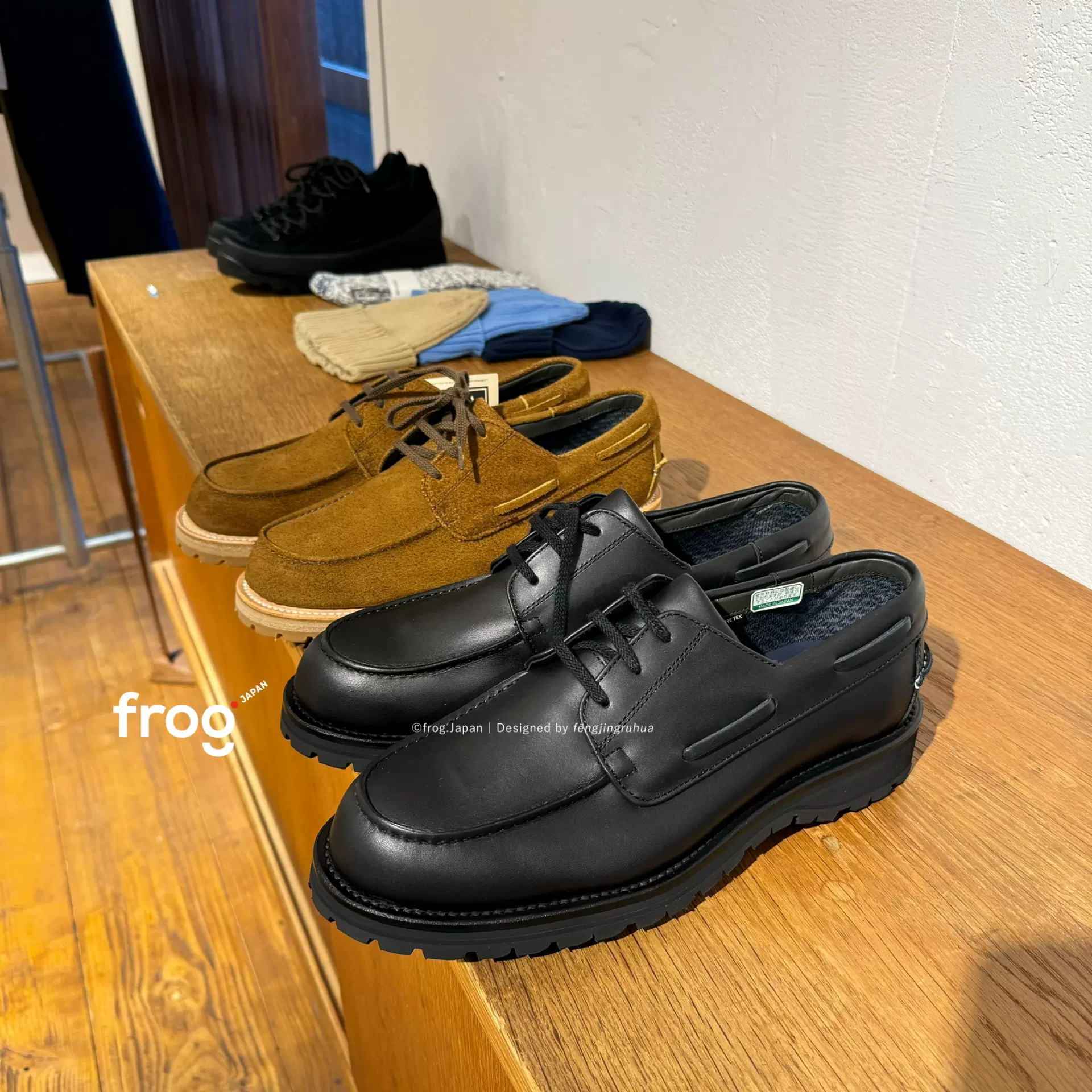 代购nonnative MARINER MOC SHOES REGAL Shoe & Co.联名防水皮鞋