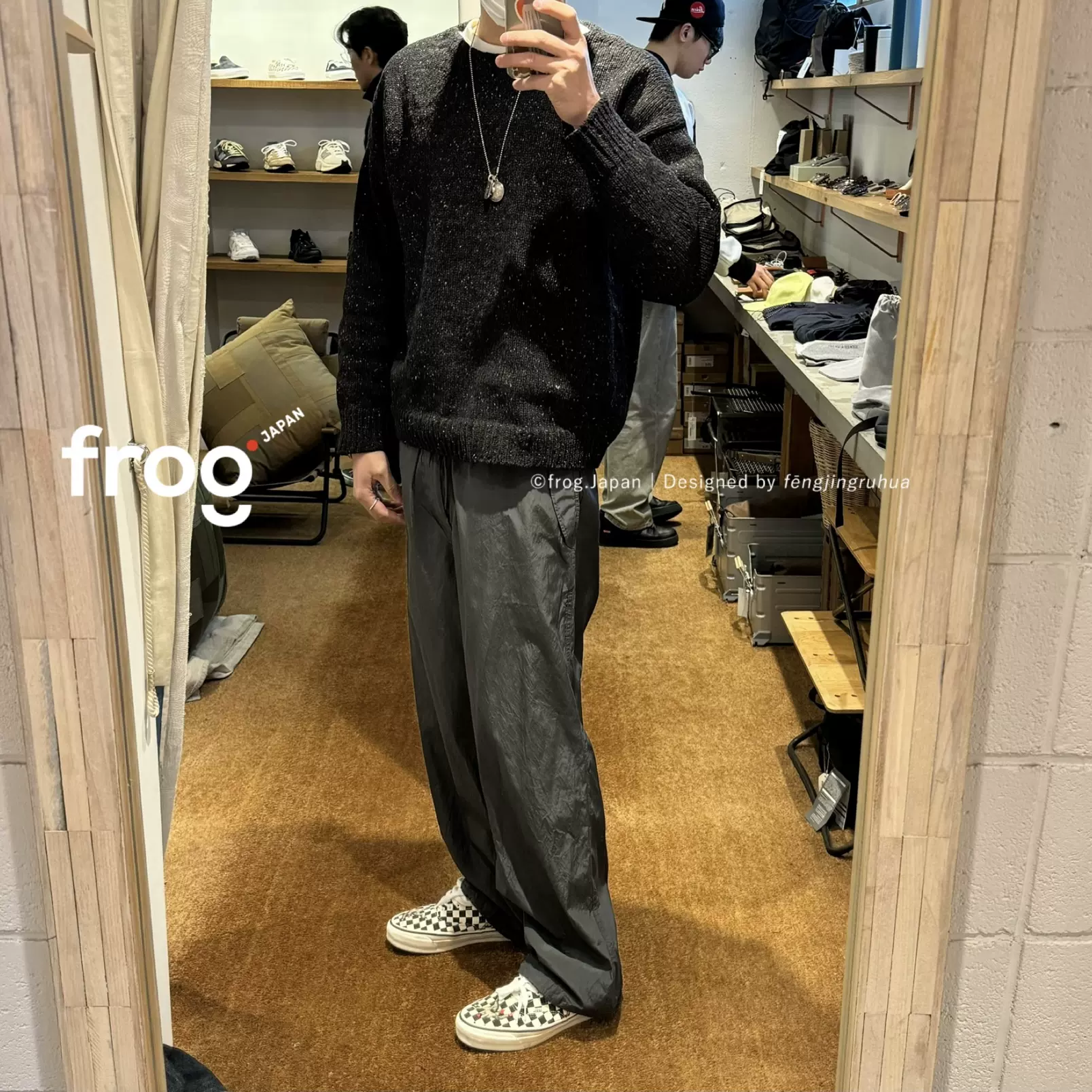 代购A.PRESSE SILK TAFFETA M-51 OVER PANTS 真丝/棉军事休闲裤