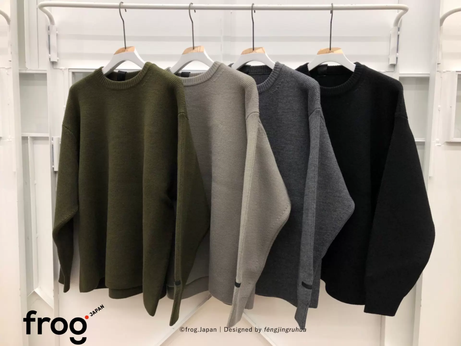 订购N.hoolywood Crewneck Knit日本制羊毛套头毛衣针织衫21AW-Taobao