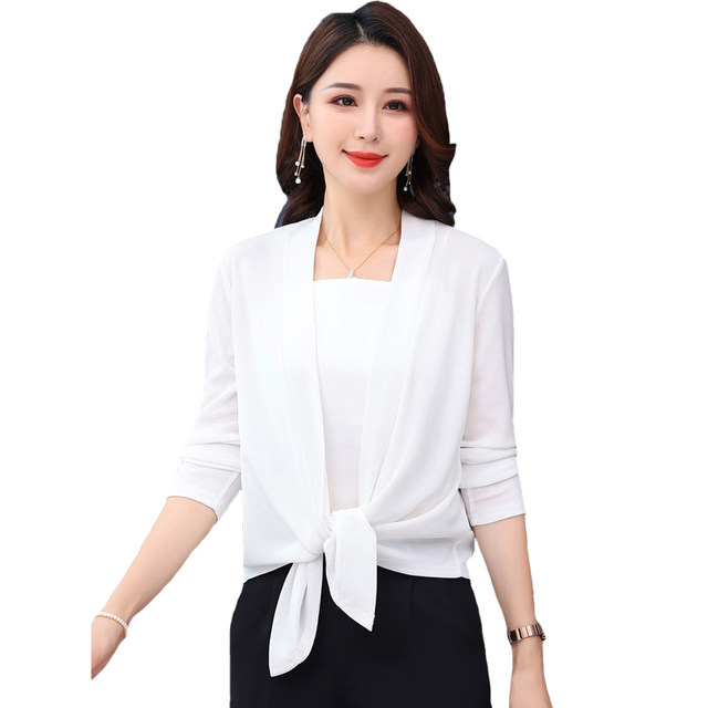 2023 Spring And Autumn Knitted Shawl Small Jacket Women's Short Long 