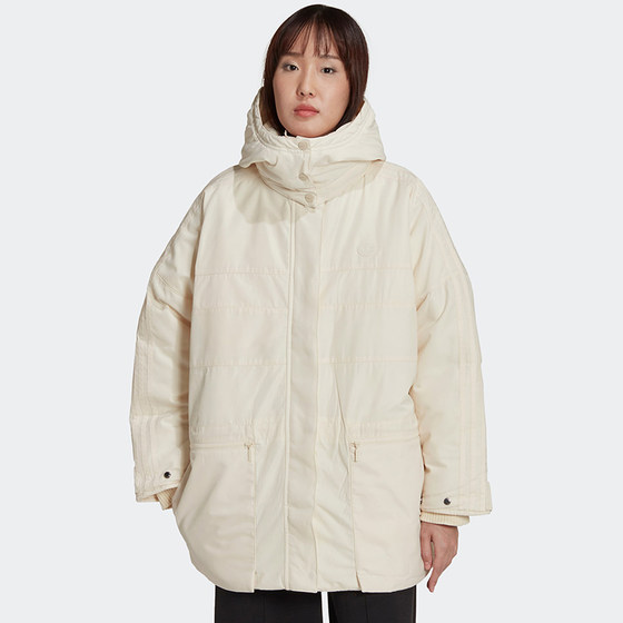 
Adidas Clover women's winter new sports casual warm hooded cotton jacket HK5249