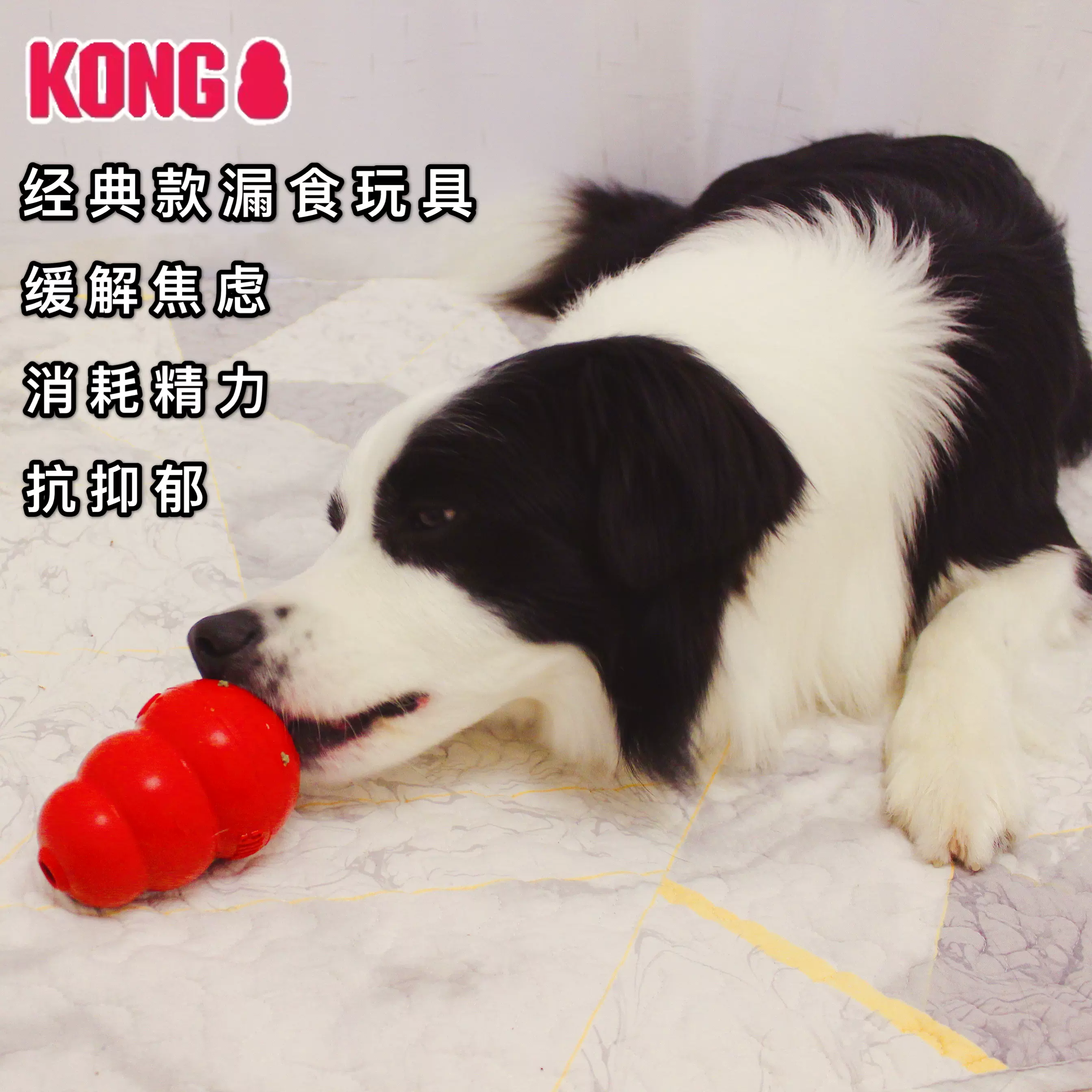 Kong狗狗玩具美国漏食球耐咬磨牙经典葫芦训练狗玩具丰荣抗抑郁-Taobao