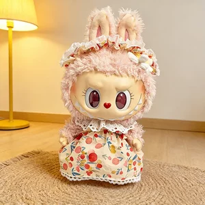 
38cm Labubu doll clothing vinyl plush doll clothing replacement Labubu doll clothing replacement spring berry skirt