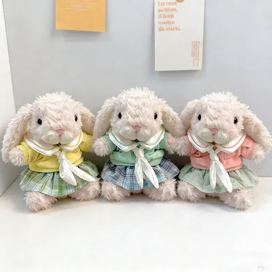 
Clothes only] 15cmjely/cat bunny doll clothes delicious rabbit headband lapel shirt plaid skirt baby clothes