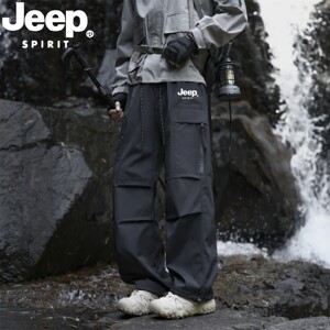 JEEP SPPIRIT Jeep overalls men's autumn and winter new American trendy casual pants outdoor waterproof assault pants