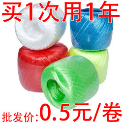Tying Rope, Plastic Rope, Grass Ball Rope, Nylon Rope, Flat Strap, Binding Colorful Non-Slip Tear-Resistant Strap, Binding Strap for Tying Vegetables