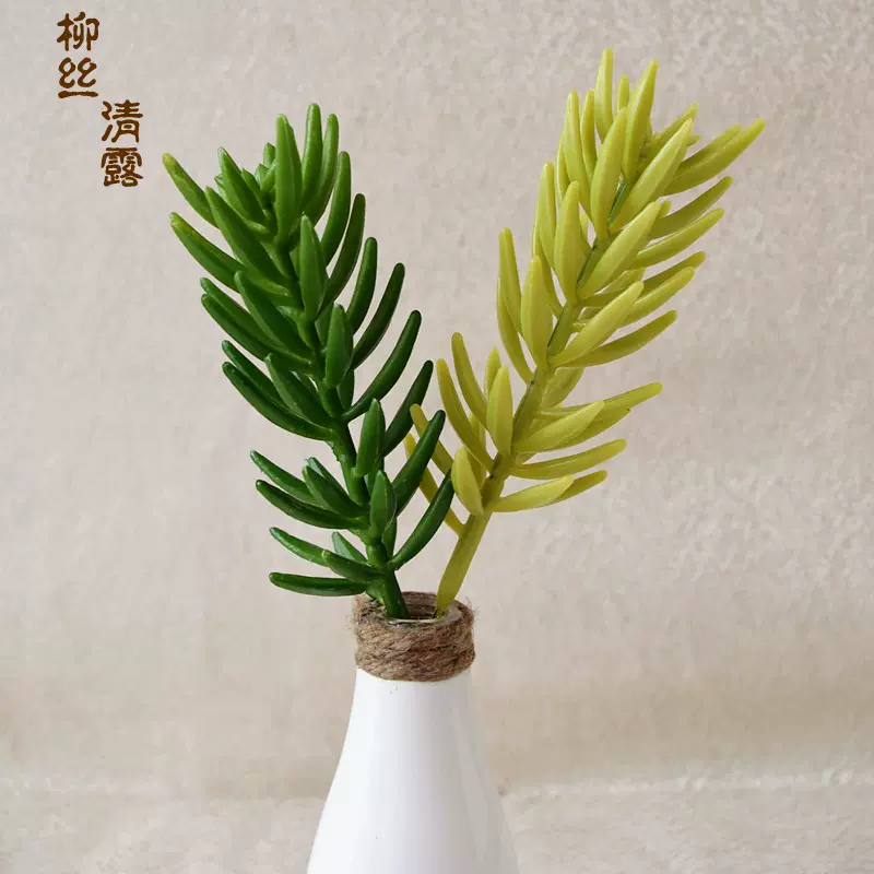 仿真佛手多肉植物单枝装饰摆件塑料叶子肉肉绿植花艺软 仿真佛手多肉植物单枝装饰摆件塑料叶子肉肉绿植花艺软