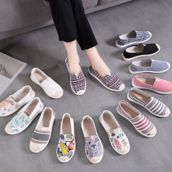Old Beijing Style Women's Slip-On Shoes for Mothers, Official official store Soft-Soled 2026 New Summer Driving Canvas Shoes