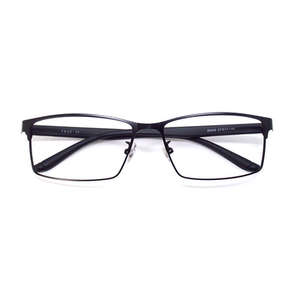 Business glasses rack men's black frame titanium alloy memory myopia frame anti -blue light flat mirror finished wide face with large mirror