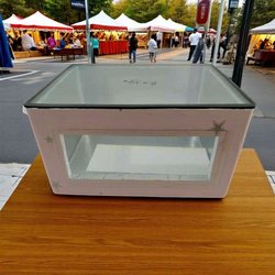 Transparent Lid Insulated Box for Commercial Use, Suitable for Setting up Stalls, for Sandwiches, Cakes, Burgers, Sushi, Double-Skin Milk, Desserts, Foam Box Lid