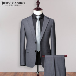 Gray Suit Men's Suit Korean Style Slim Fit Business Work Professional Formal Casual Small Suit Jacket Men's Top