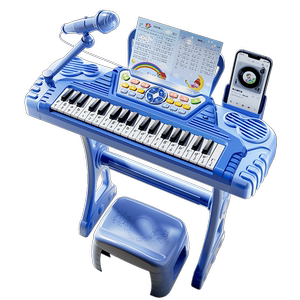 
37-key electronic piano children's musical instruments beginner early education baby toddler girls with microphone piano toys to play