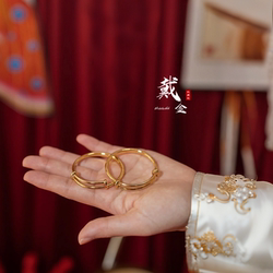 Glossy Gold-Colored Baby Imitation Bracelet for Children's Full Moon, Hundred Days Photo Shoot, Infant's First Birthday Gift