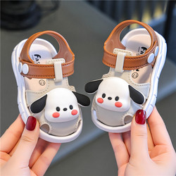 Children's Sandals 0-3 Years Old Boys and Girls Infants Cute Cartoon Toddler Shoes Baby Closed-Toe Waterproof Sandals Summer