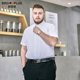 Fat brother big size men's short -sleeved shirt Men's business casual fat guy summer add fat to increase loose shirt
