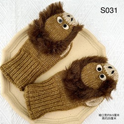 Clearance! Nepalese Handmade Wool Animal Cartoon Creative Gloves For Children And Adults That Are Slightly Dirty