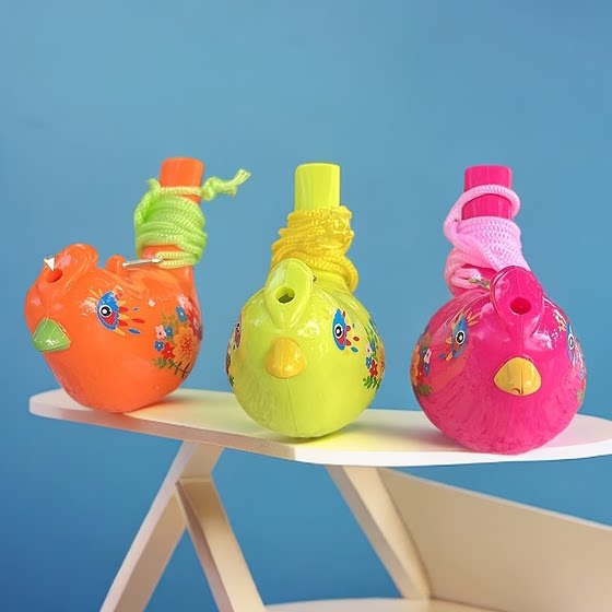 
Colorful water bird whistle children's whistle plus water voice change musical instrument toy trumpet bird flute nostalgic toy