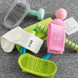 Xige 95% Cotton Yoga Socks Mid-Calf Floor Socks Non-Slip Silicone Indoor Fitness Pilates Women's Sports Socks