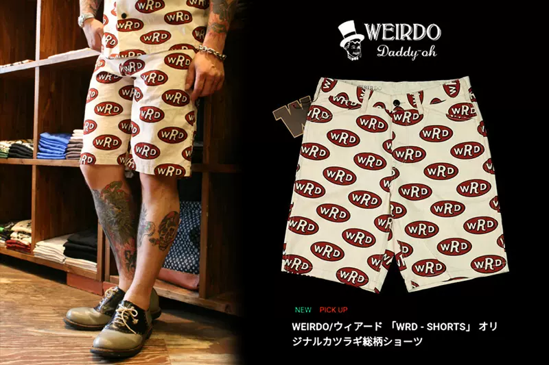 WEIRDO新作WRD SHORTS 80年代印花短裤OLD SCHOOL短裤量少。。-Taobao