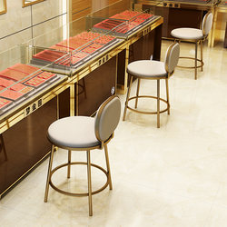 Special Stool for Jewelry Stores, Front Desk Counter Chair with Backrest, Store Chair, Gold Store Chair, Cashier Chair, Special Chair for Eyeglass Stores