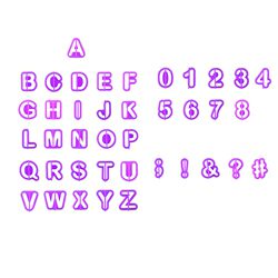 DIY Baking Tools Symbol Fondant Cake Decoration Printing Mold 40Pcs Alphanumeric Artificial Cookie Mold