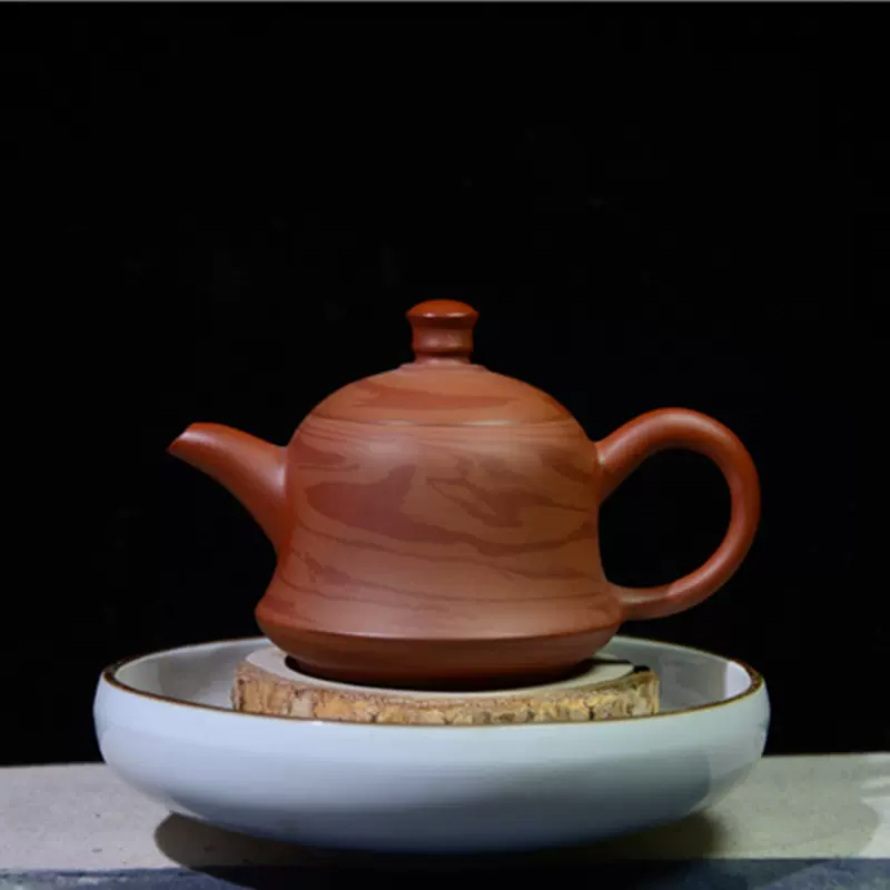 贵妃壶潮州名家全手工手拉朱泥小紫砂茶壶潮汕工夫茶壶吴建辉