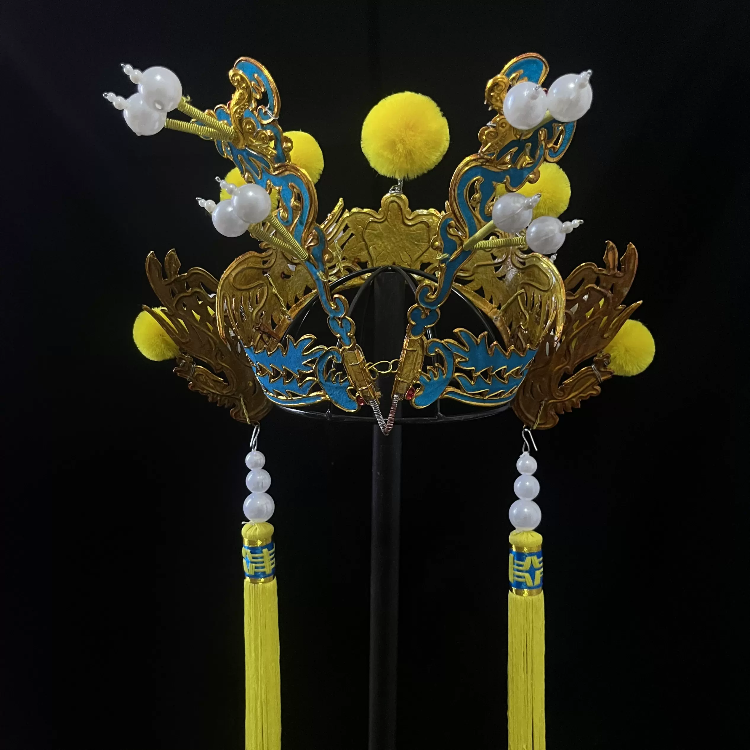 戏剧戏曲京剧盔头 舞台演出头饰 女驸马套 点稠老旦套翅