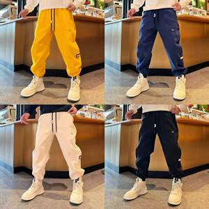 
Winter new hot style handsome men's velvet casual pants, sweatpants, leggings and small-leg pants, fashionable and versatile men's clothing