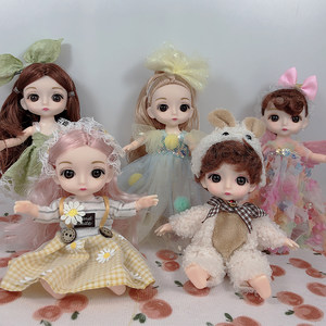 6-inch 16cm doll clothes multi-joint fashion tops hat skirt clothes OB11bjd replacement doll toys